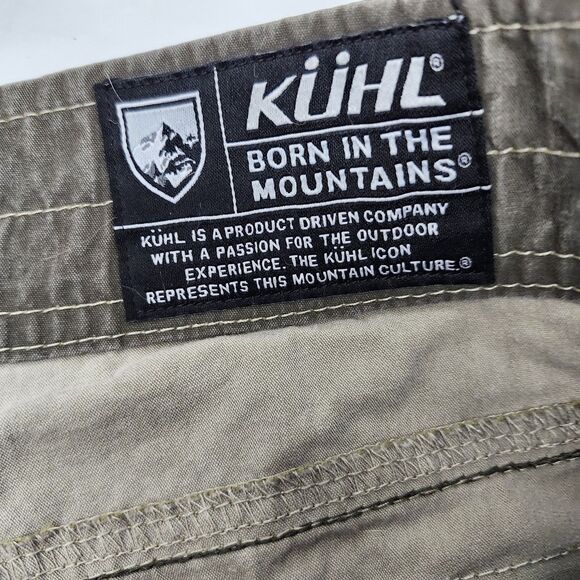Kuhl Renegade Shorts Mens 36 Green Flat Front Vintage Patina Dye  Outdoor Hiking - Picture 9 of 13